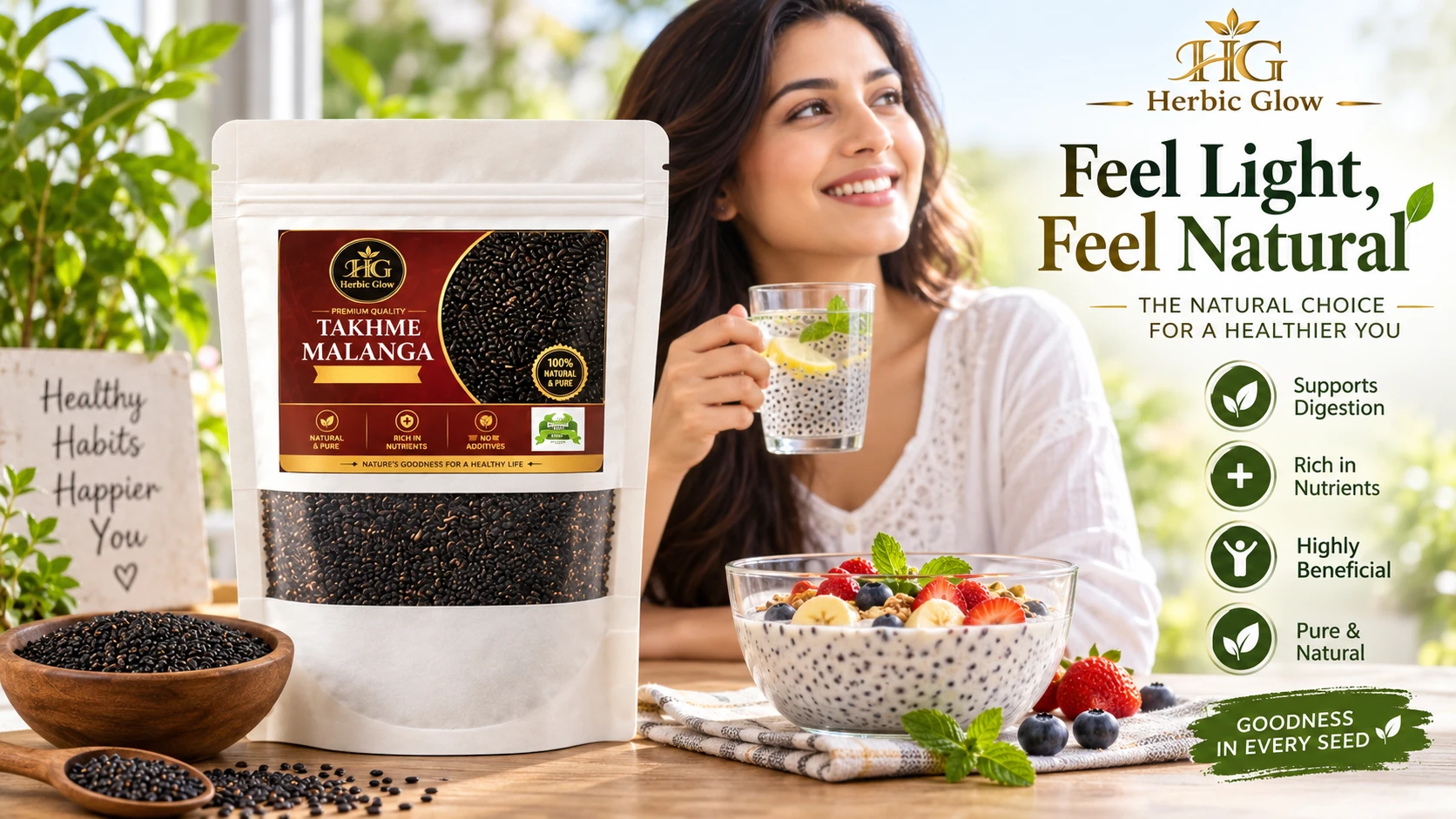 Herbic Glow Takhme Malanga natural seed wellness digestive support healthy lifestyle