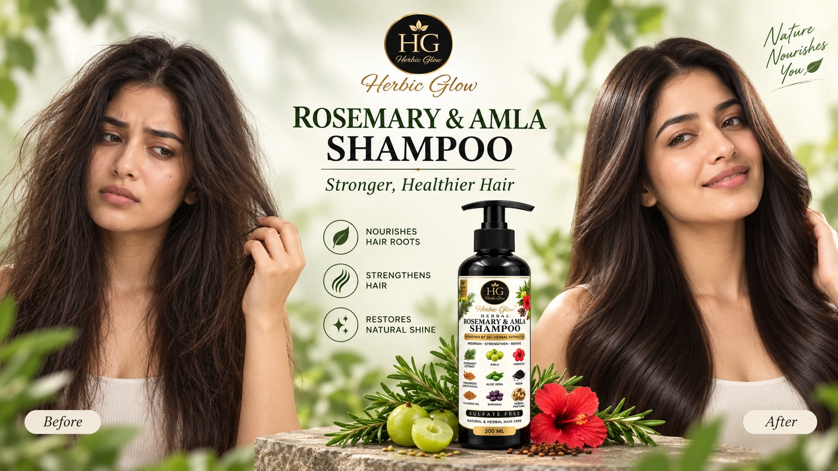 Buy Herbic Glow Rosemary and Amla Shampoo online in Pakistan