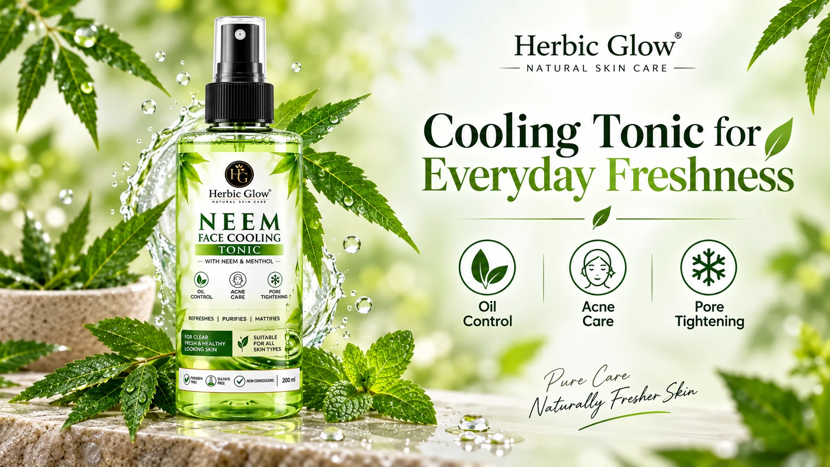 Buy Herbic Glow Neem Face Cooling Tonic online Pakistan