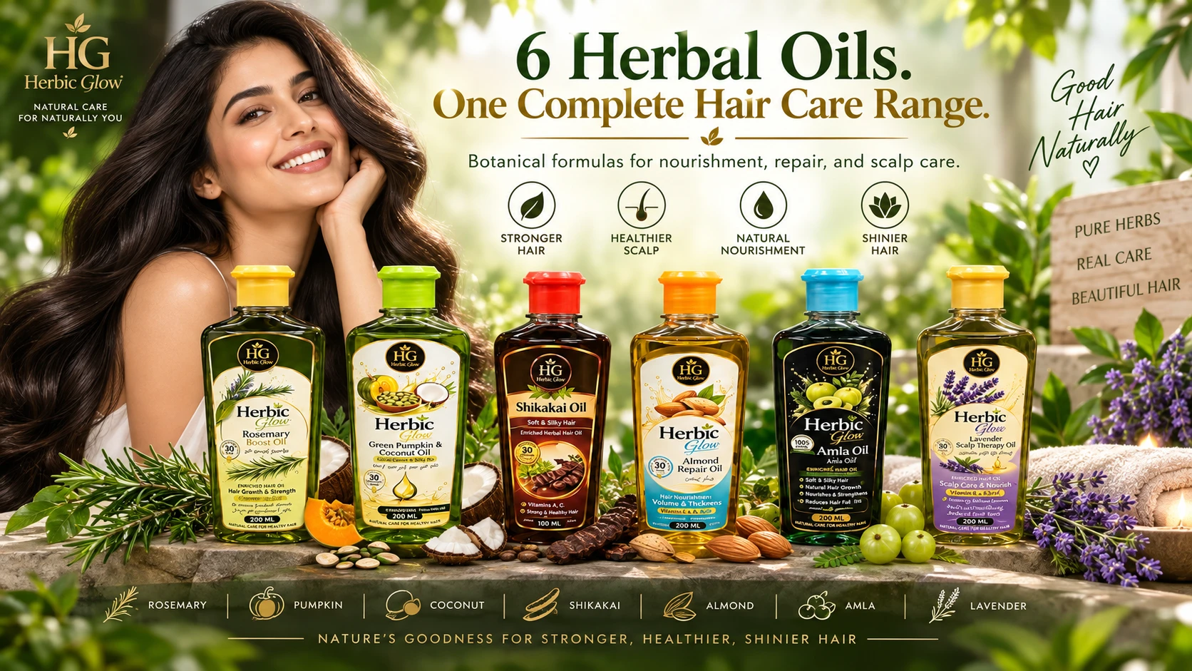Herbic Glow Six Herbal Vatika Hair Oils
