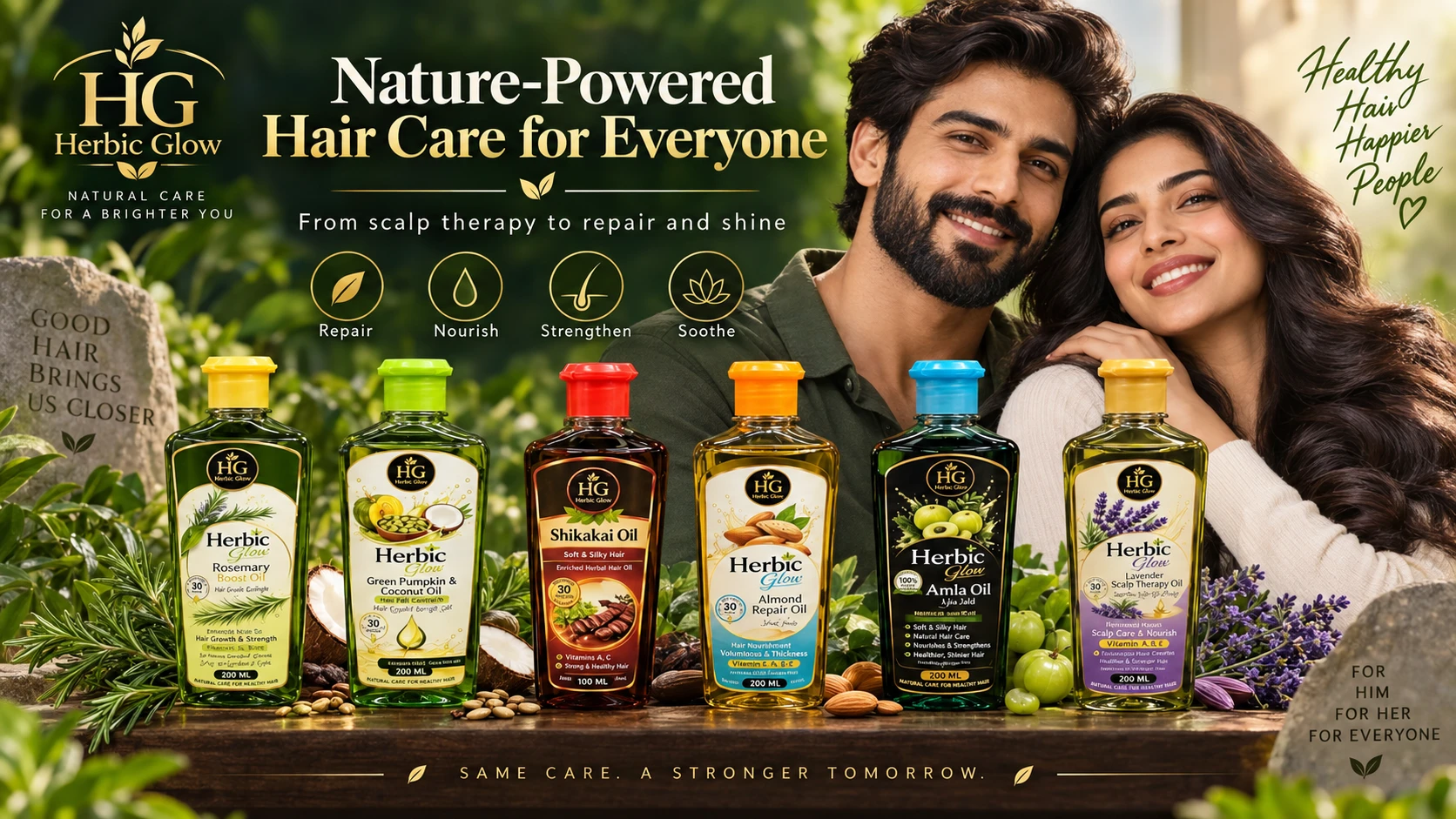 Herbic Glow Vatika Hair Oil Collection for Herbal Hair Care